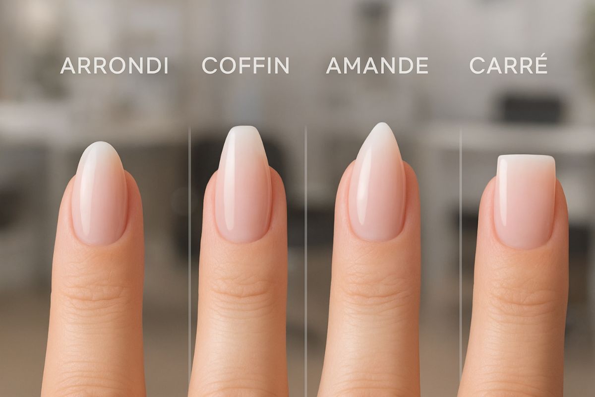 Différentes formes des ongles